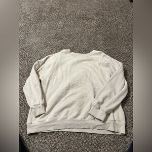 Old Navy Large Unisex Cream Crewneck